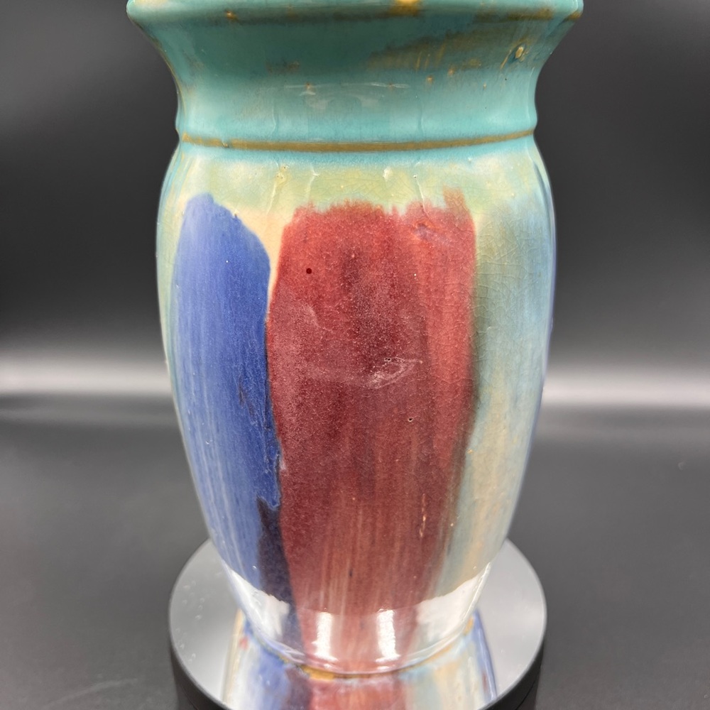 Hull Pottery 1920s Early Art Stoneware Vase 8"